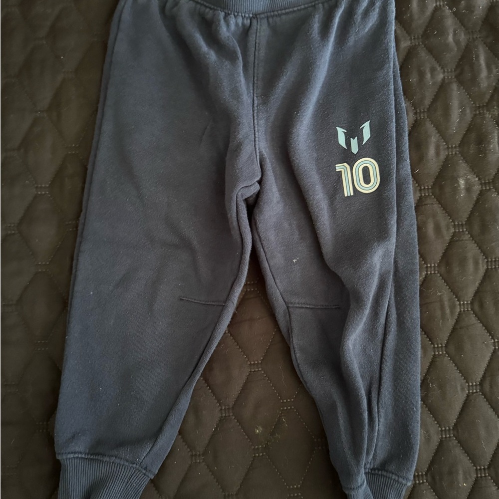 Messi Toddler Navy Blue Jogger Sweatpants with '10' Graphic 2T